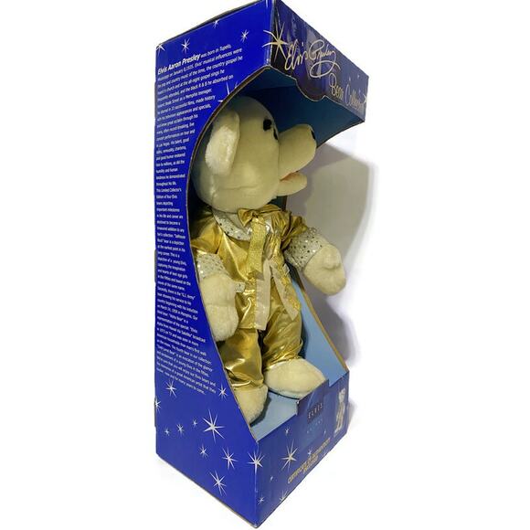 Elvis Presley Artist of the Century Collection Gold Lame Bear 16 Inches - Picture 8 of 8